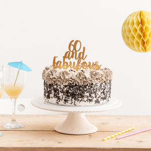 60 And Fabulous Birthday Party Cake Topper