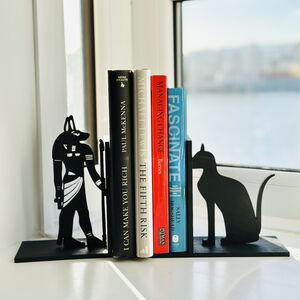 Ancient Egypt Bastet And Anubis Bookends