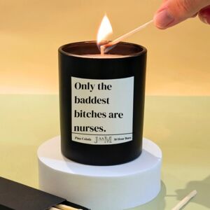 Baddest Bitch New Nurse Qualified Candle Gift
