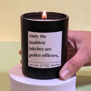 Baddest Bitch Police Officer Candle Gift For Her
