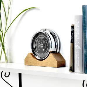 Barometer Mounted On An English Oak Mount