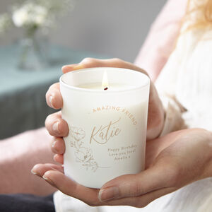 Birthday Gift For Her Personalised Scented Candle