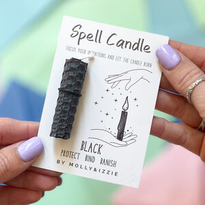 Black Spell Candle Protect, Bind And Banish