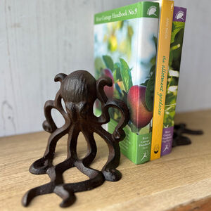 Cast Iron Octopus Decorative Bookends Set Of Two