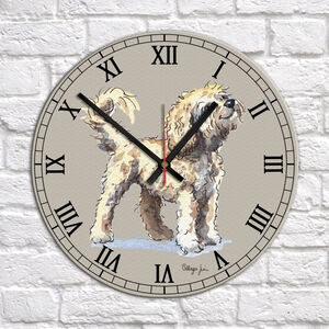Cavapoo Blonde Clock