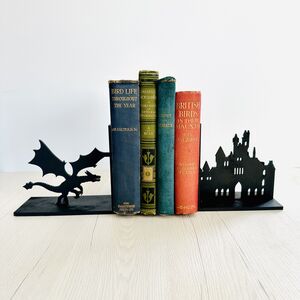 Dracon And Medieval Castle Bookends
