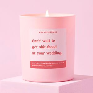 Engagement Gift Pink Candle Can't Wait To Get Shitfaced