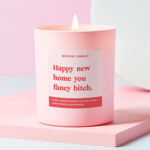 Funny New Home Gift Pink Candle New Home Fancy Bitch