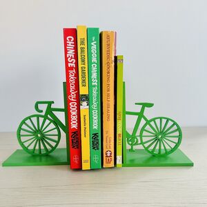 Green Bike Art Bookends