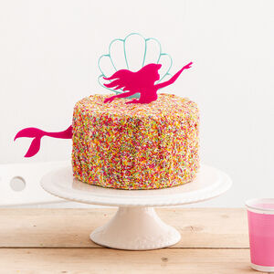 Mermaid And Oyster Shell Birthday Party Cake Topper