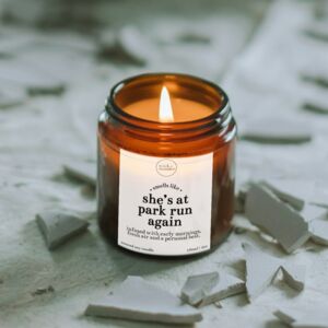 Park Run Gift Candle With Matches, Running Gifts