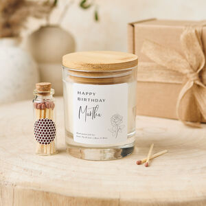 Personalised Birthday Gift Candle Set With Name