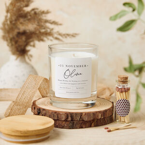 Personalised Birthday Gift Candle With Name