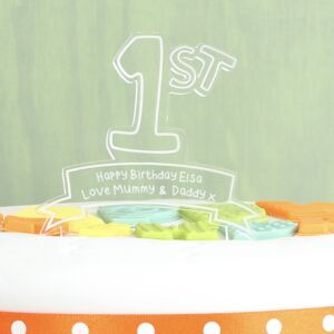 Personalised First Birthday Cake Topper
