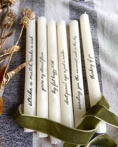 Personalised Special Message Dinner Candles