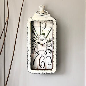 Rectangle White Wall Clock