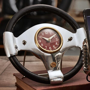 Speedster Steering Wheel Desk Clock