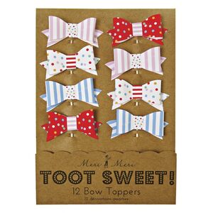 Toot Sweet Cupcake Bow Toppers: Pack Of Eight