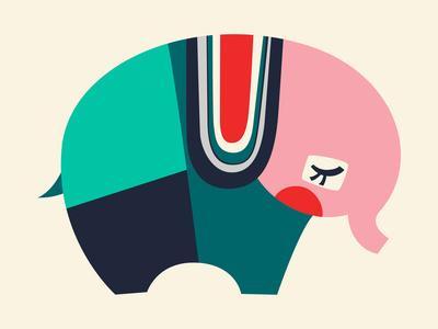 Bauhaus Elephant - Giclee Print, 16x12 Bauhaus Elephant - Giclee Print, 16x12
