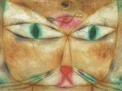 Cat and Bird - Giclee Print, 12x9 Cat and Bird - Giclee Print, 12x9