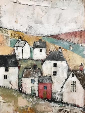 Colorful Coastal House 2 - Wall Art Print, 9x12