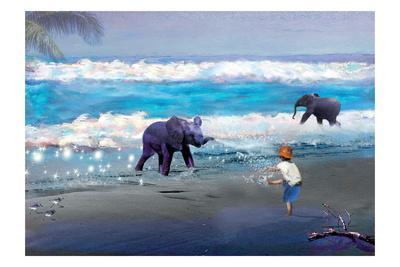 Elephant Joy - Wall Art Print, 18x12