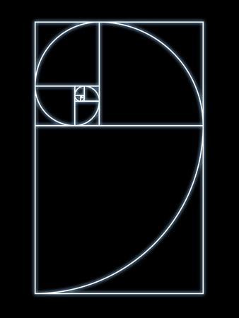 Fibonacci Spiral, Artwork - Photographic Print, 12x16
