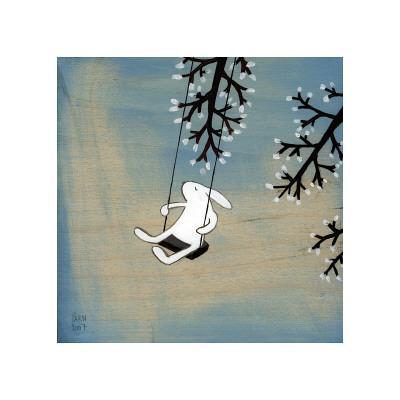 Follow Your Heart- Swinging Quietly - Giclee Print, 14x14