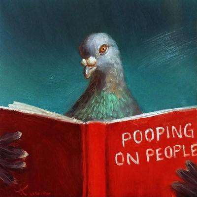 Pooping on People - Wall Art Print, 16x16