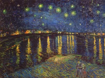 Starry Night Over the Rhone, c.1888 - Wall Art Print, 32x24