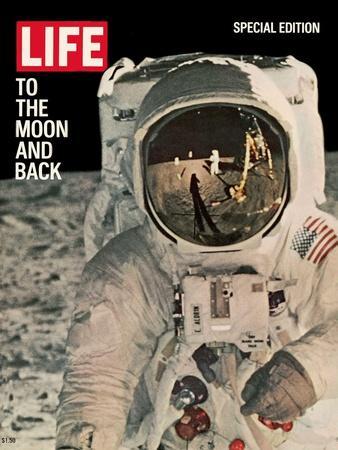 To the Moon and Back, Reflections on Astronauts Facemask, August 11, 1969 - Photographic Print, 12x16