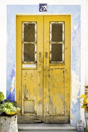 Welcome to Portugal Collection - Old Yellow Door - Photographic Print, 8x12